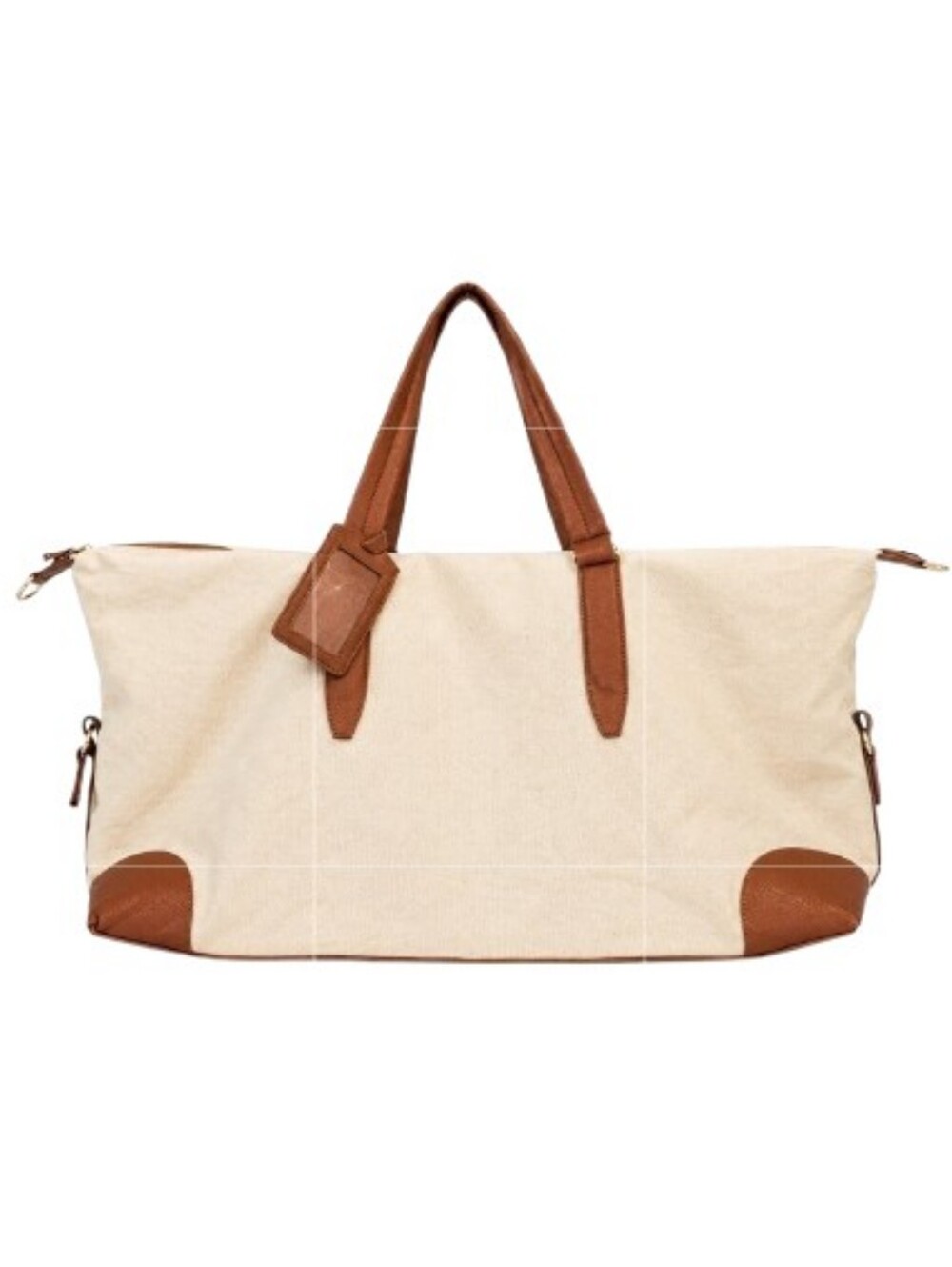 Henny + Lev Canvas & Vegan Leather Weekender Tote Bag Crossbody Travel Carryall